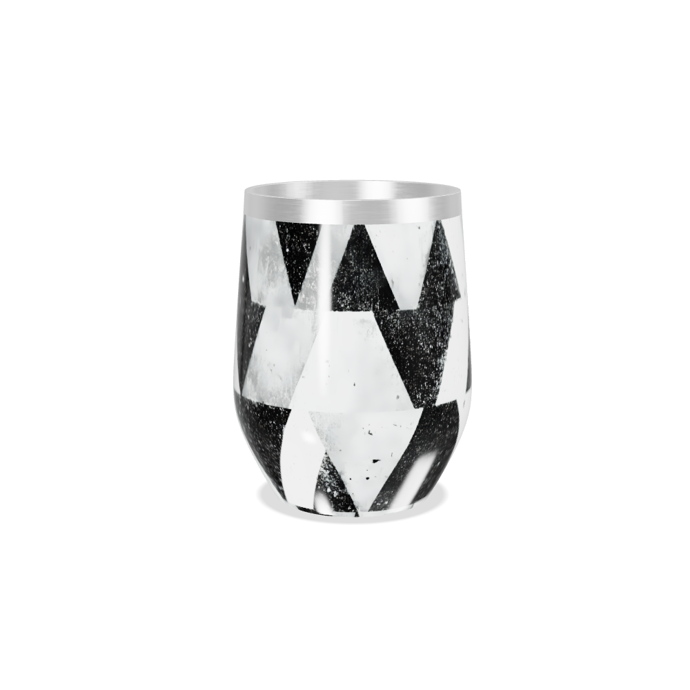 Copo Térmico Slim - Preto e Branco Geométrico