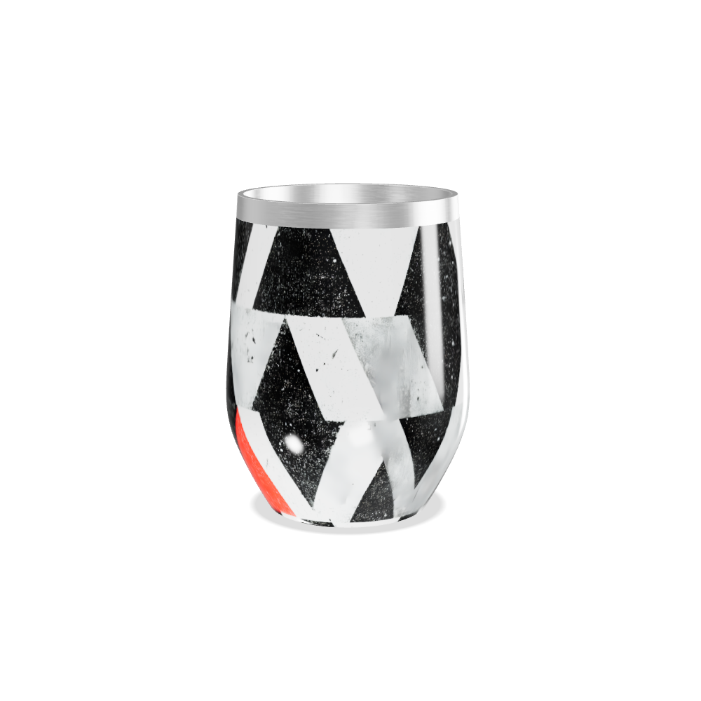 Copo Térmico Slim - Preto e Branco Geométrico