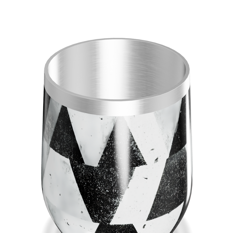 Copo Térmico Slim - Preto e Branco Geométrico