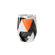 Copo Térmico Slim - Geométrico Preto e Laranja