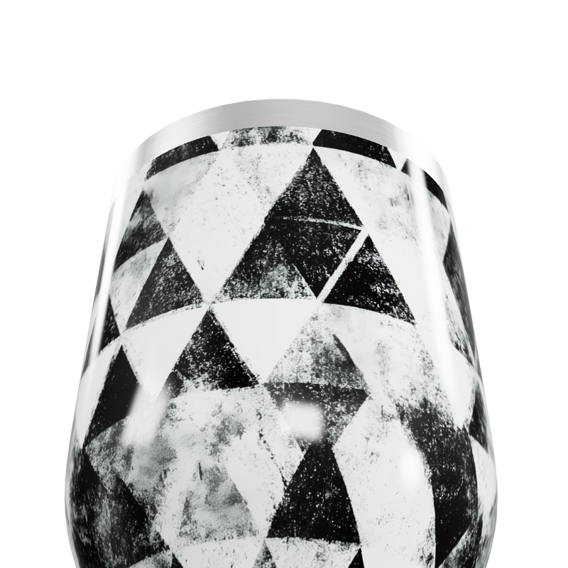 Copo Térmico Slim - Triângulos Preto e Branco