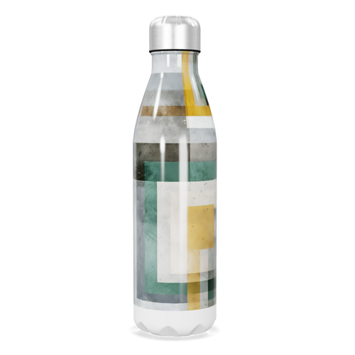 Garrafa Inox Geométrica Branca