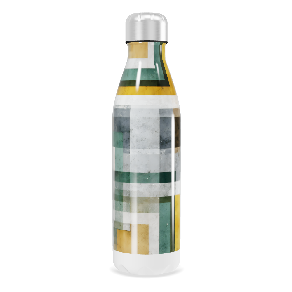 Garrafa Inox Geométrica Branca