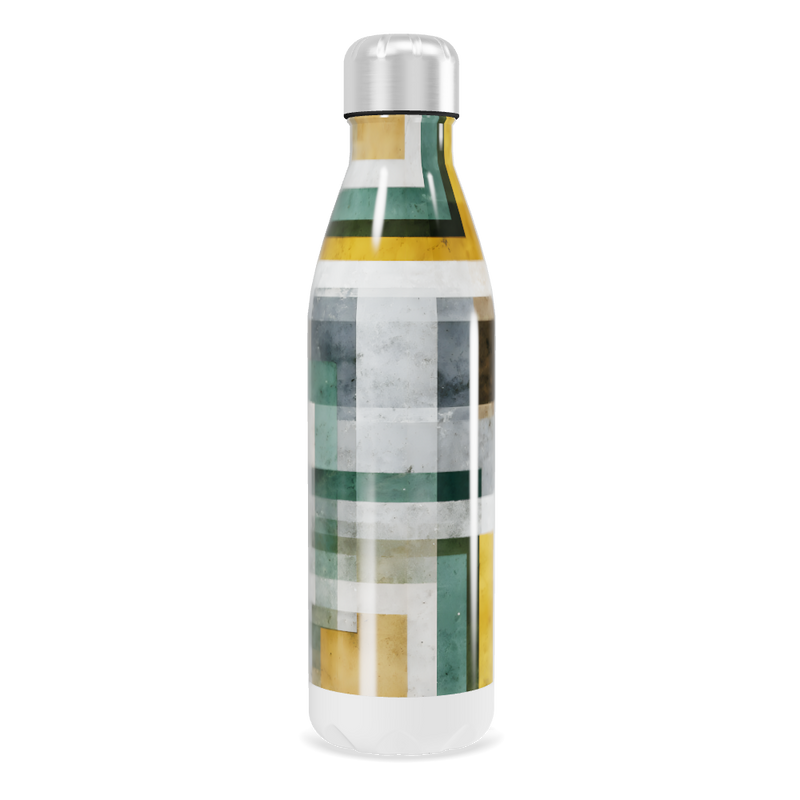 Garrafa Inox Geométrica Branca