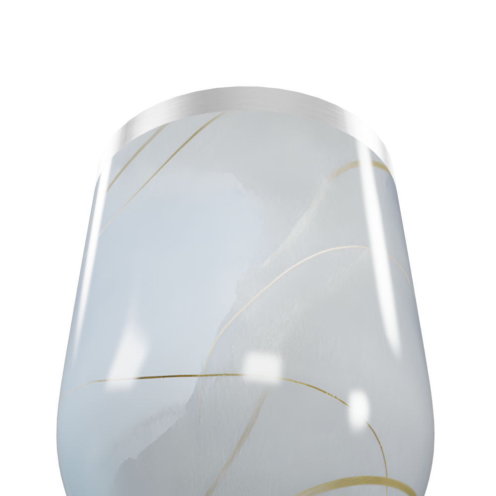 Copo Térmico Slim - Mármore Branco Inox