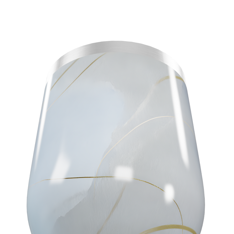 Copo Térmico Slim - Mármore Branco Inox