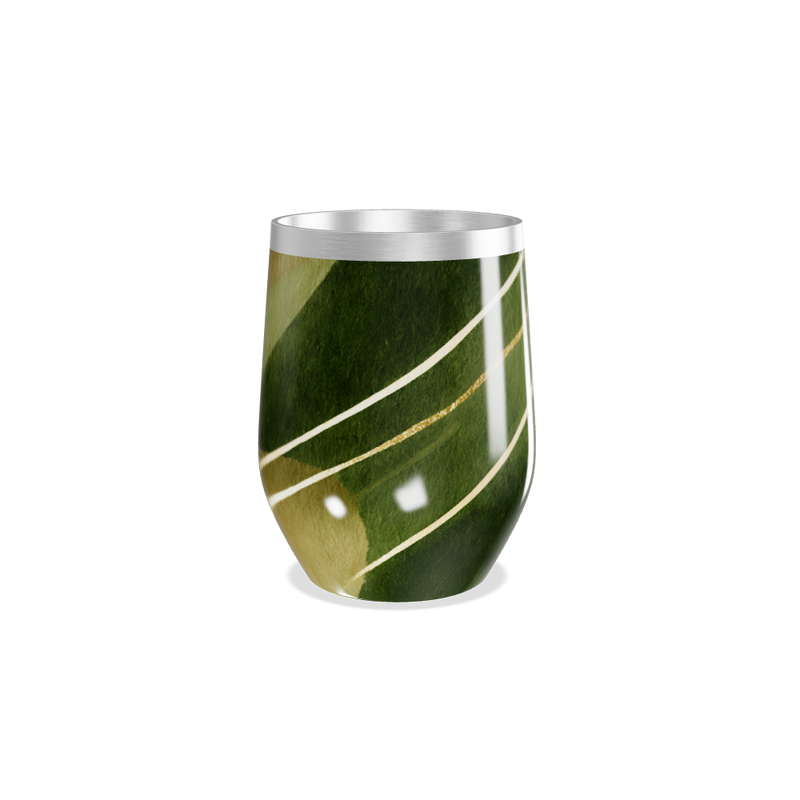 Copo Térmico Slim - Verde Estampado Aço Inox