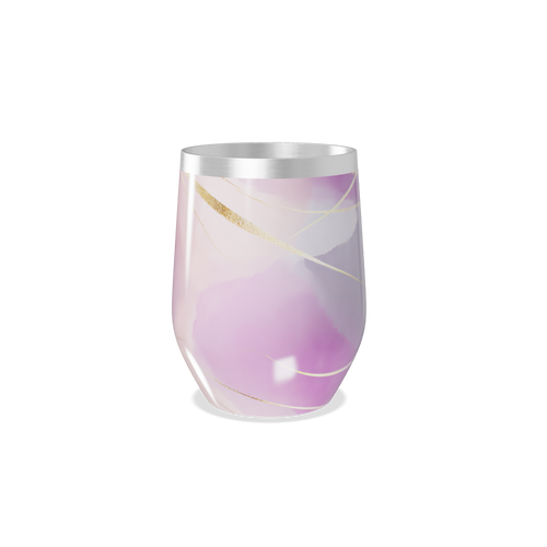 Copo Térmico Slim - Rosa Mármore Aço Inox