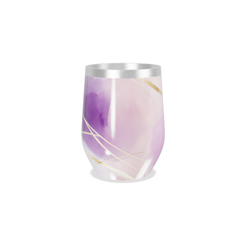 Copo Térmico Slim - Rosa Mármore Aço Inox