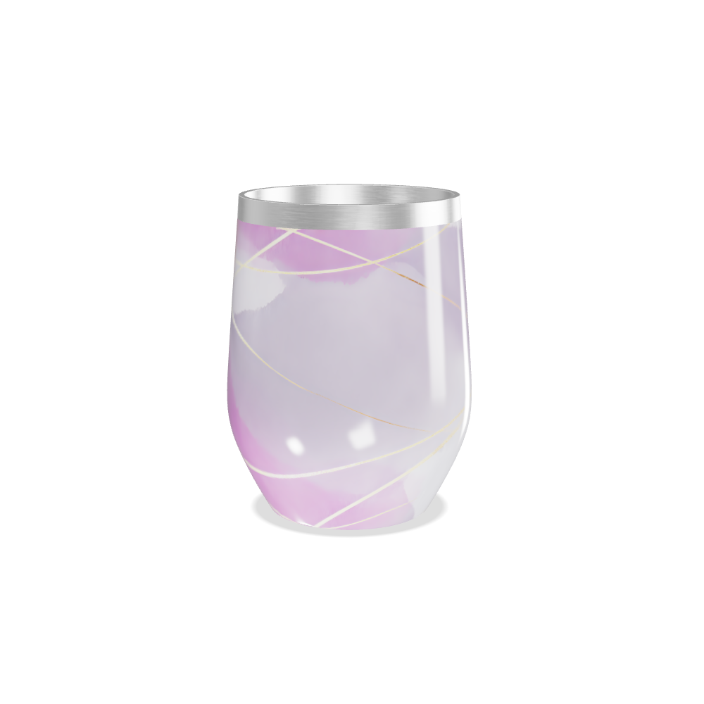 Copo Térmico Slim - Rosa Mármore Aço Inox