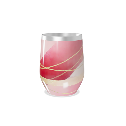 Copo Térmico Slim - Rosa Dourado Abstrato