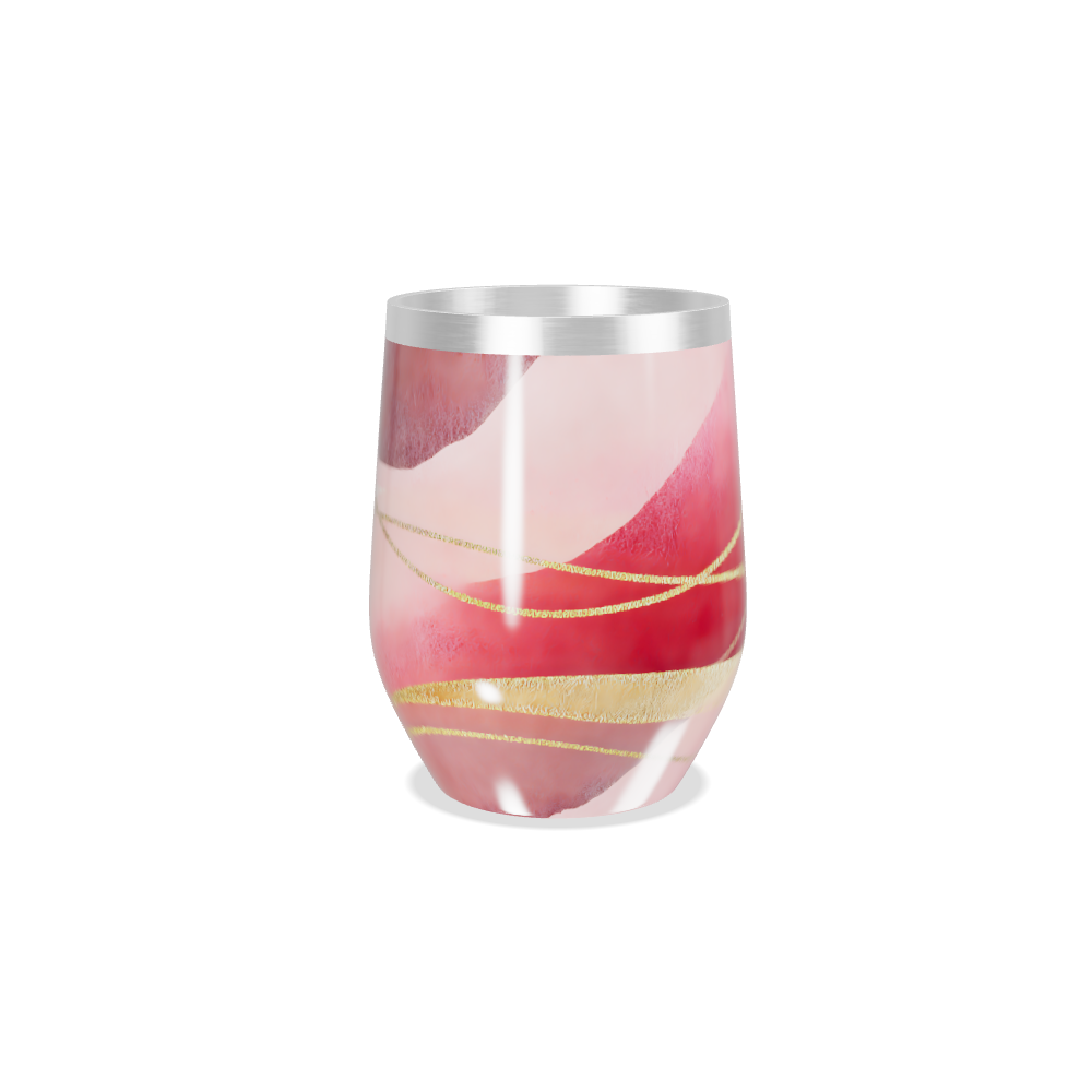 Copo Térmico Slim - Rosa Dourado Abstrato