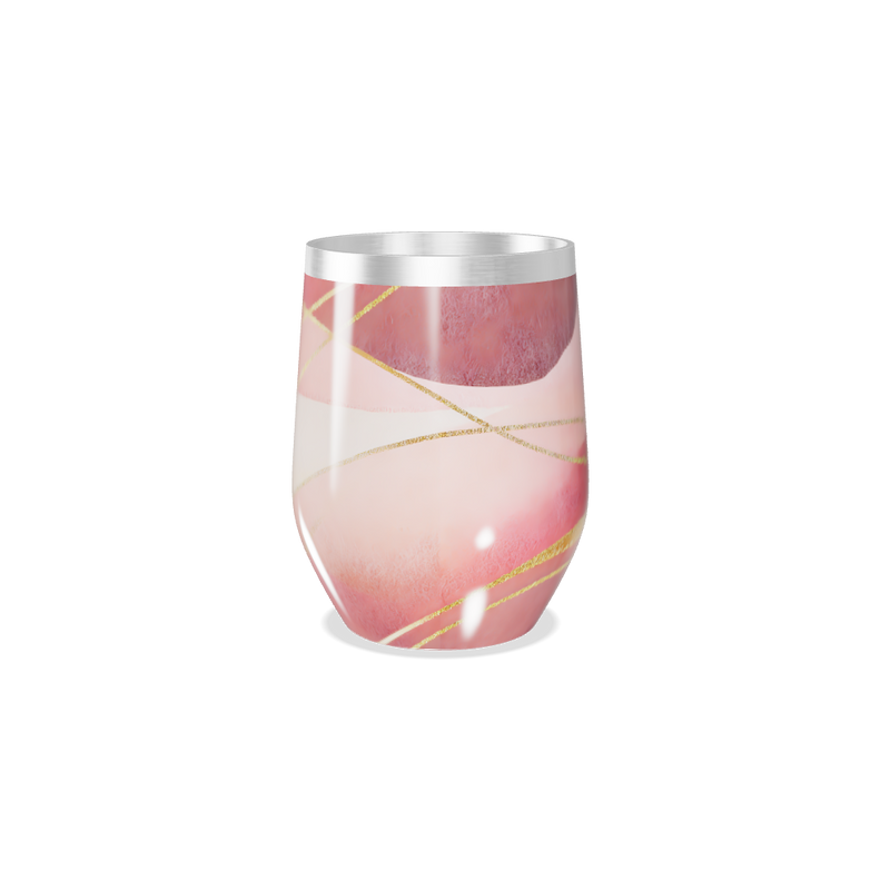 Copo Térmico Slim - Rosa Dourado Abstrato