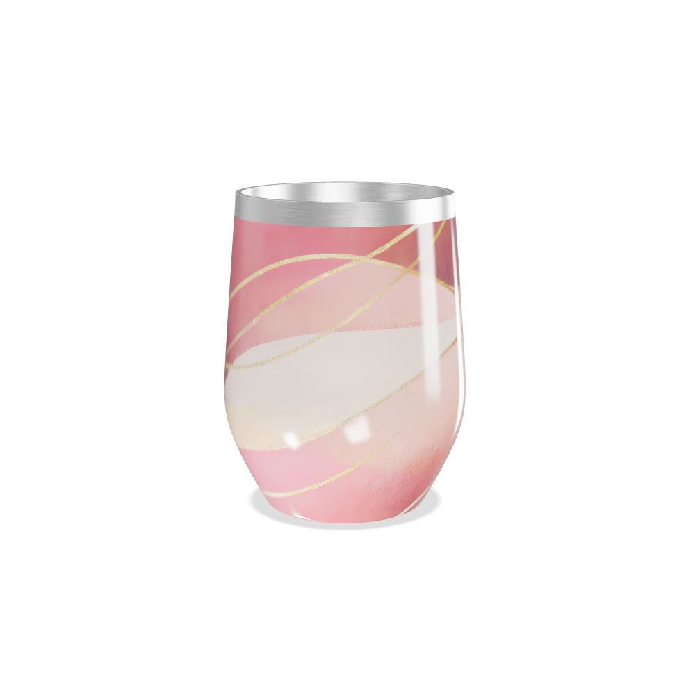 Copo Térmico Slim - Rosa Dourado Abstrato