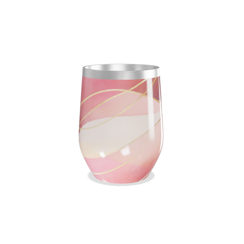 Copo Térmico Slim - Rosa Dourado Abstrato