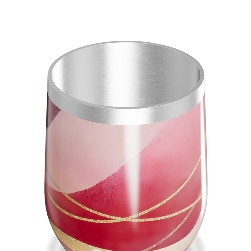 Copo Térmico Slim - Rosa Dourado Abstrato