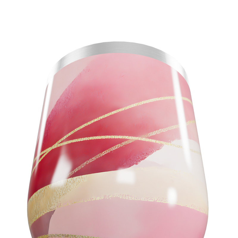 Copo Térmico Slim - Rosa Dourado Abstrato