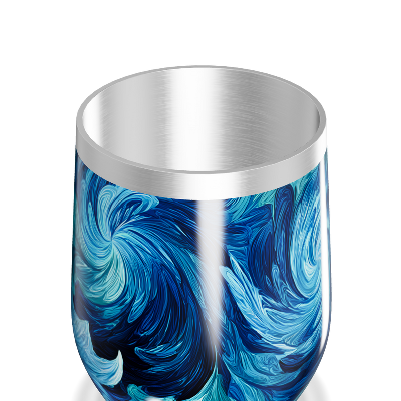 Copo Térmico Slim - Azul Turquesa Espiral