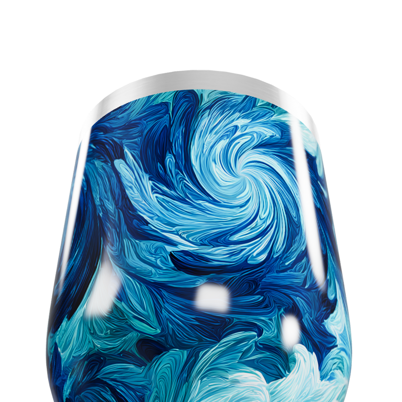 Copo Térmico Slim - Azul Turquesa Espiral