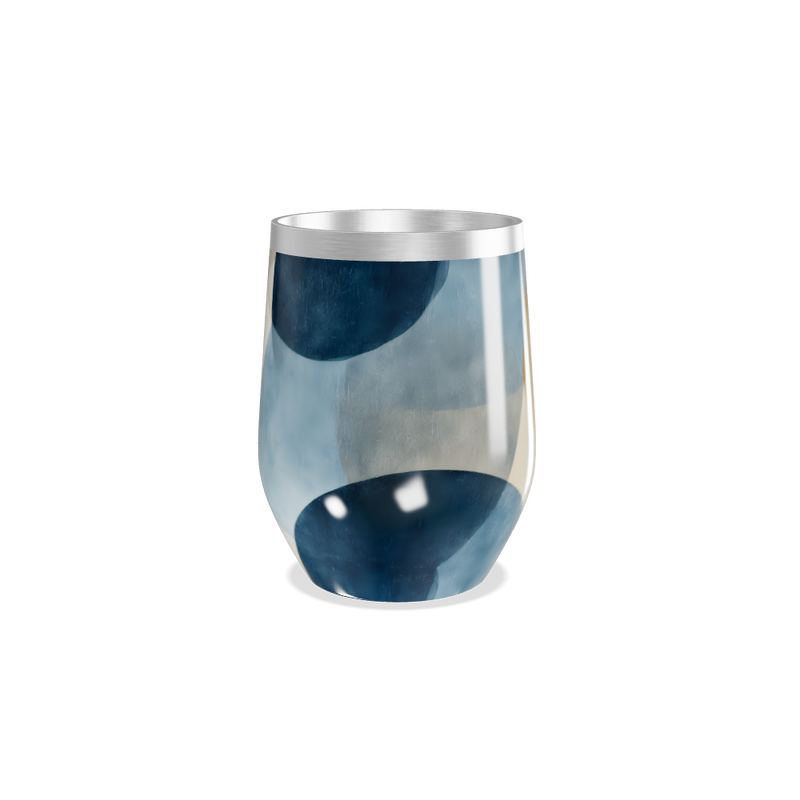 Copo Térmico Slim - Design Abstrato Azul