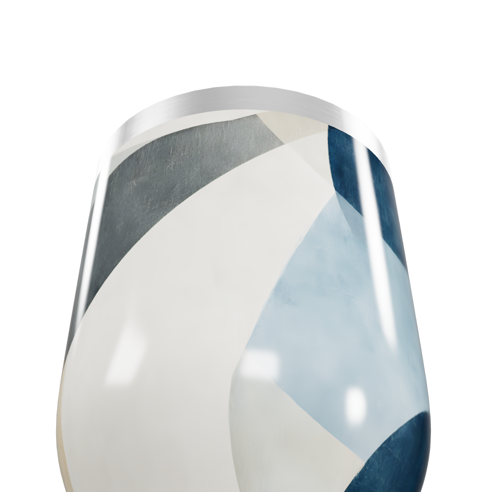 Copo Térmico Slim - Design Abstrato Azul