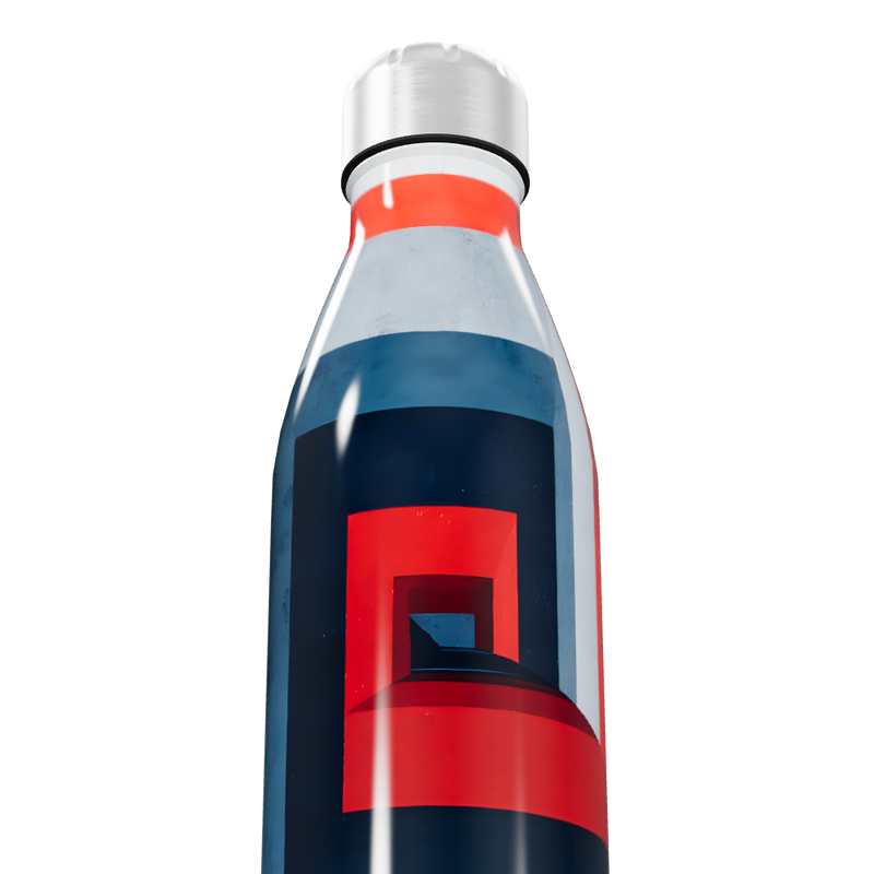 Garrafa Inox Design Geométrico Colorida