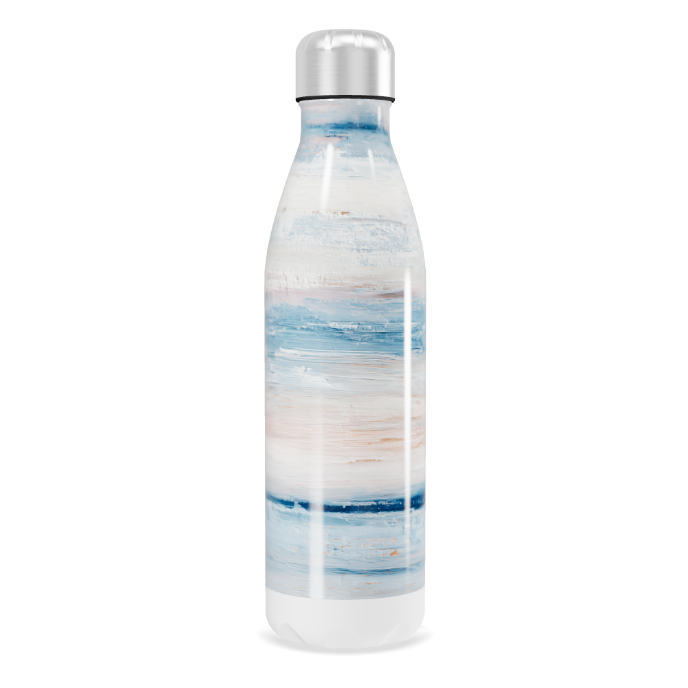 Garrafa Inox Estampada Azul e Branca