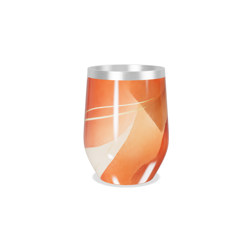 Copo Térmico Slim - Abstrato Laranja Aço Inox