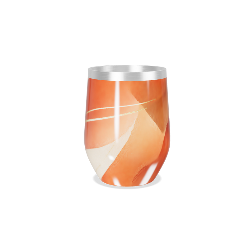 Copo Térmico Slim - Abstrato Laranja Aço Inox