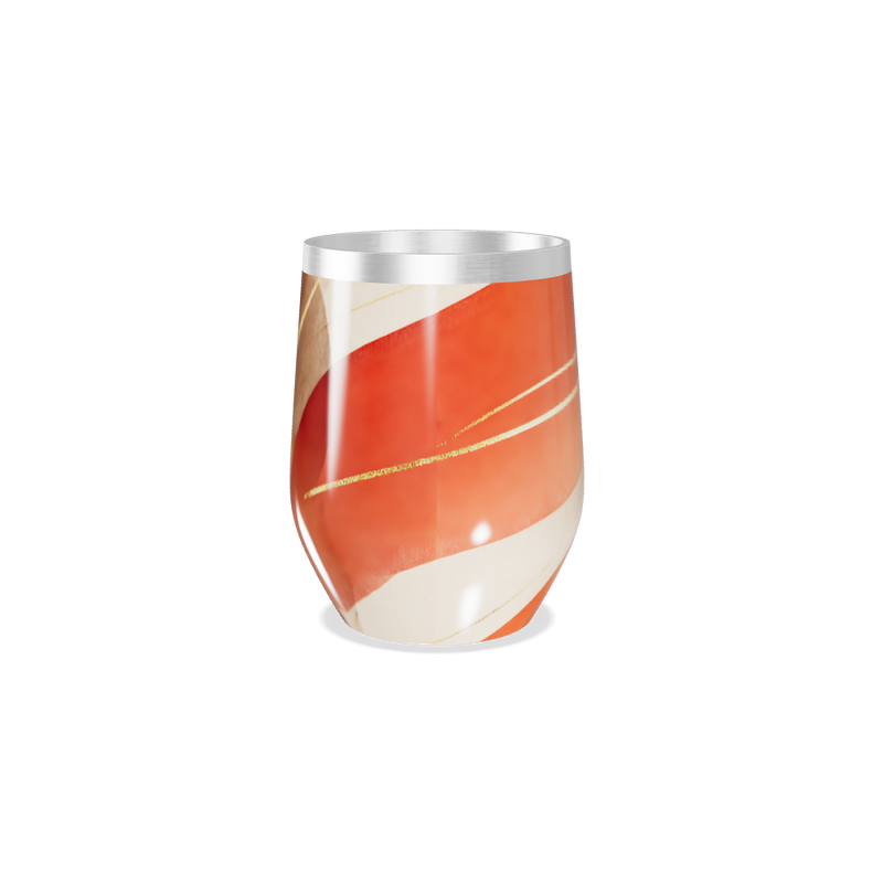 Copo Térmico Slim - Abstrato Laranja Aço Inox