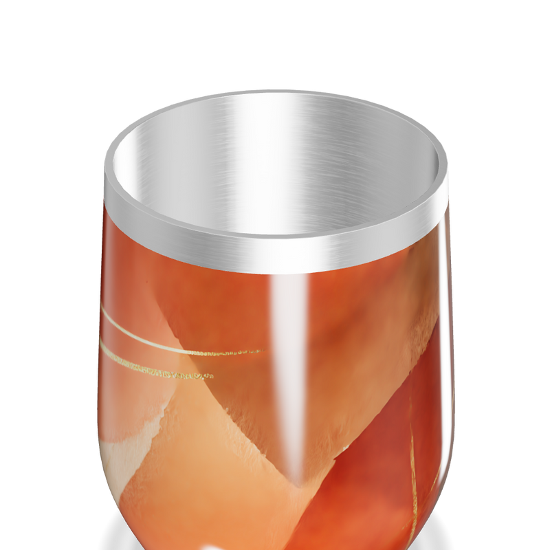 Copo Térmico Slim - Abstrato Laranja Aço Inox