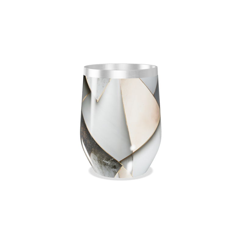 Copo Térmico Slim - Estampa Mármore Preto e Branco