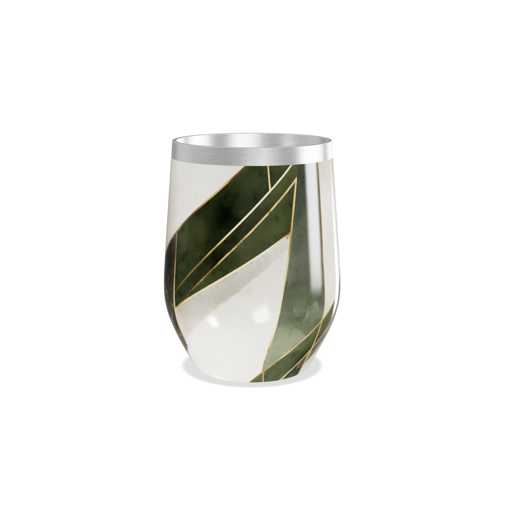 Copo Térmico Slim - Preto e Branco com Listras