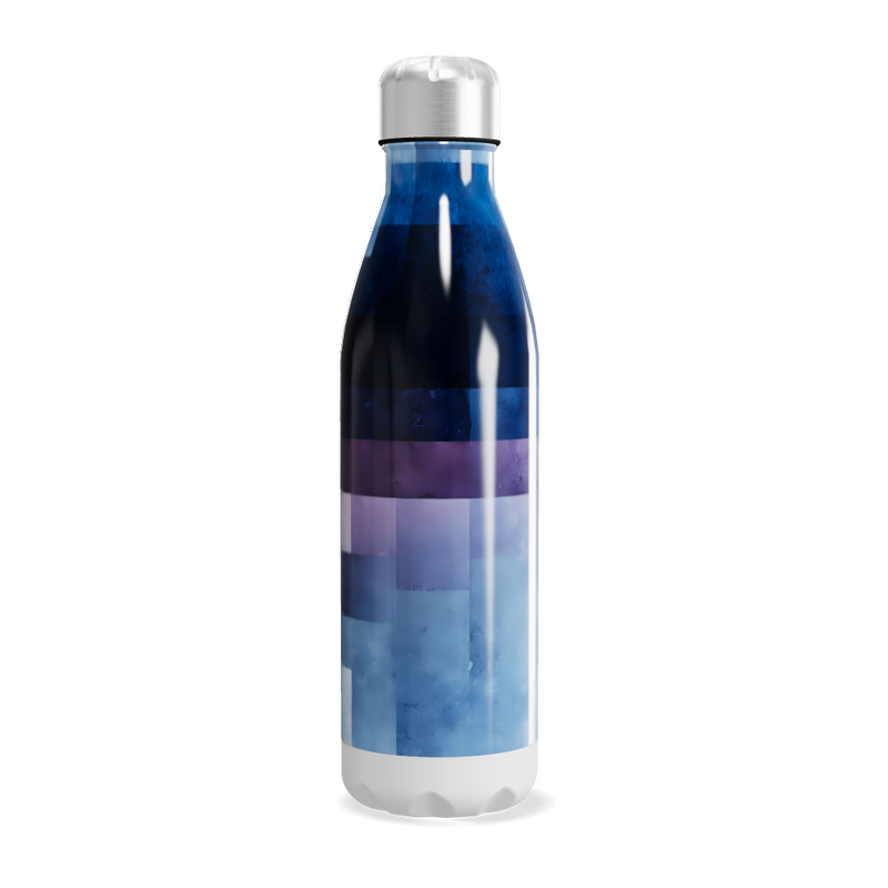 Garrafa Inox - Estampa Azul e Roxa