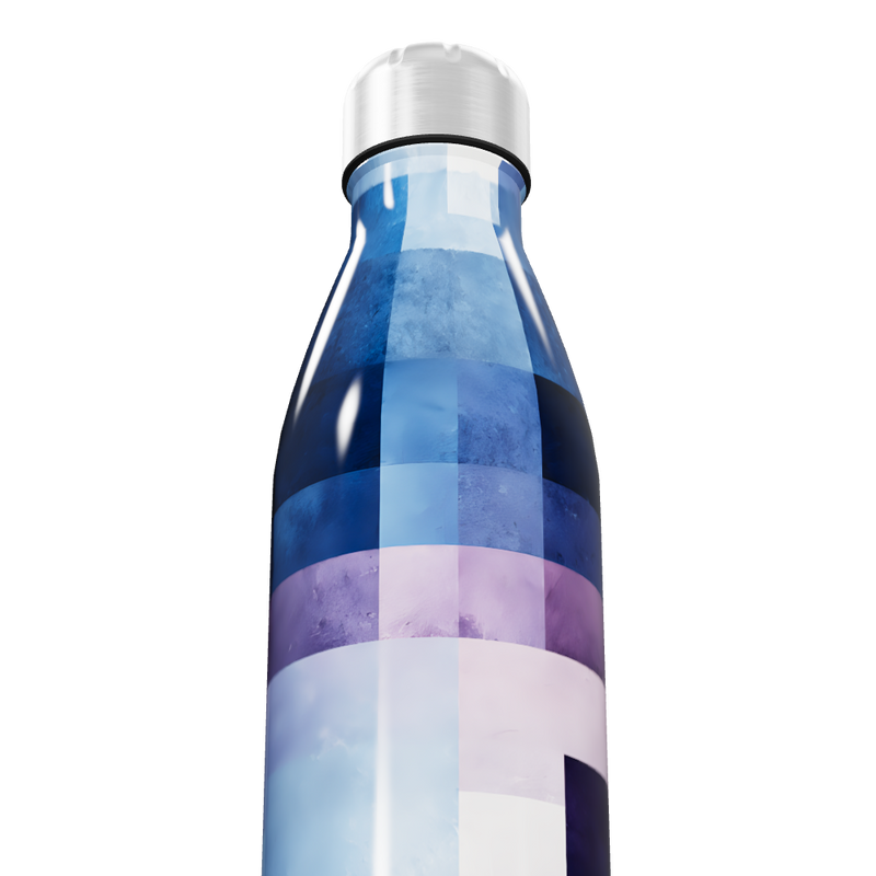 Garrafa Inox - Estampa Azul e Roxa