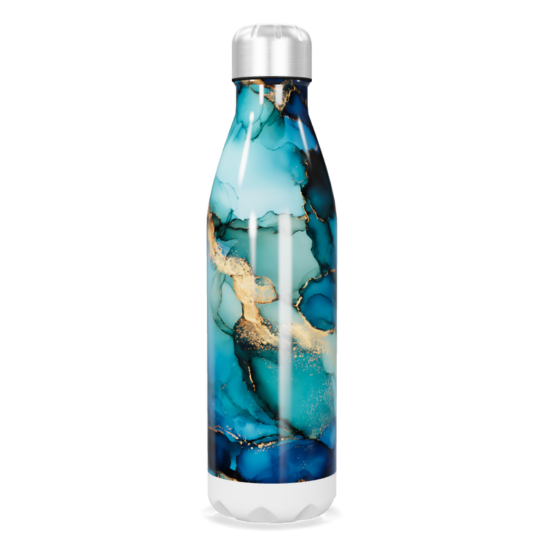 Garrafa Inox - Azul Marmorizada 500ml