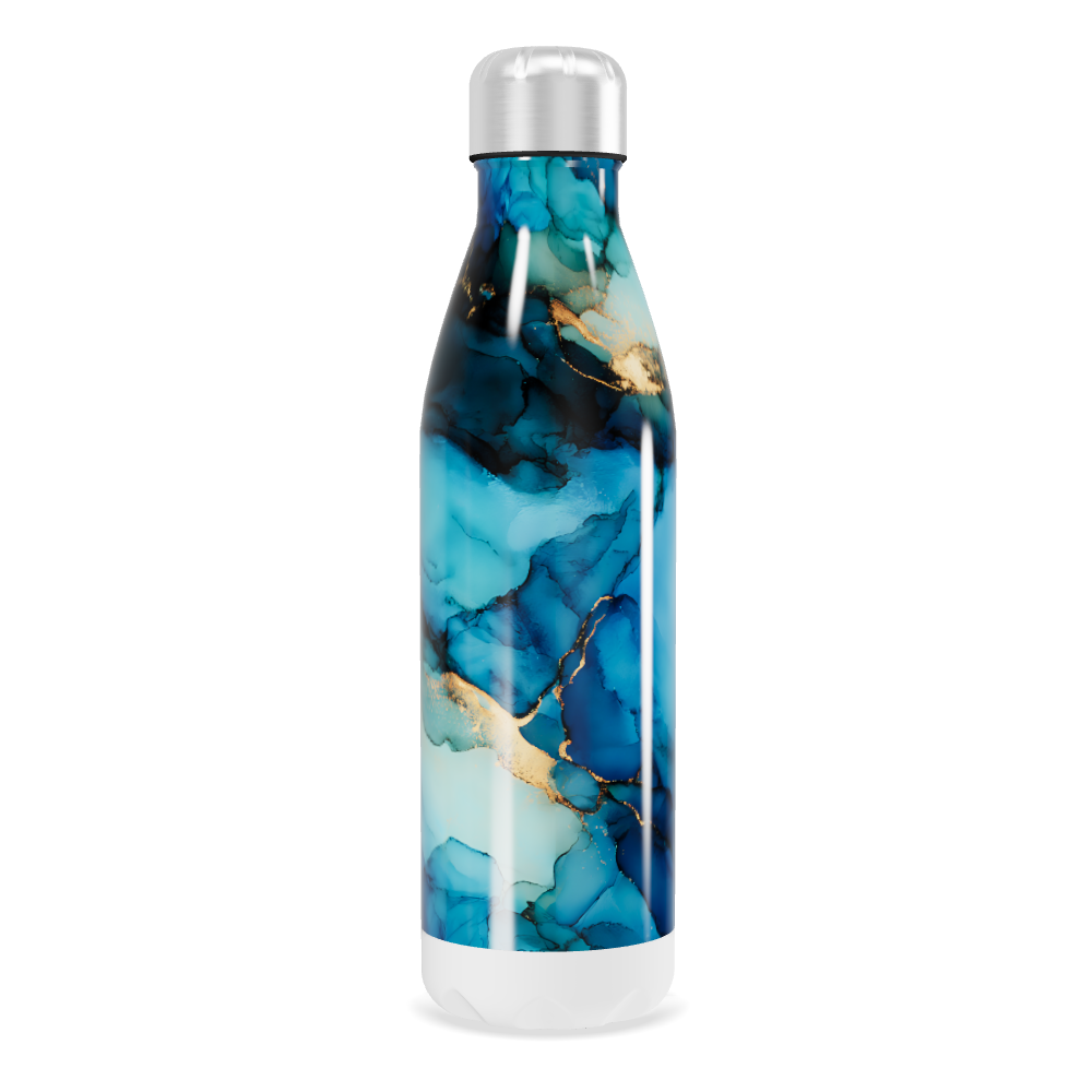 Garrafa Inox - Azul Marmorizada 500ml