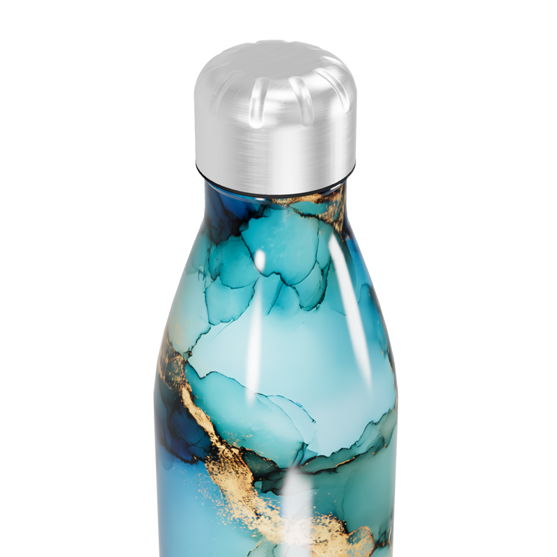Garrafa Inox - Azul Marmorizada 500ml