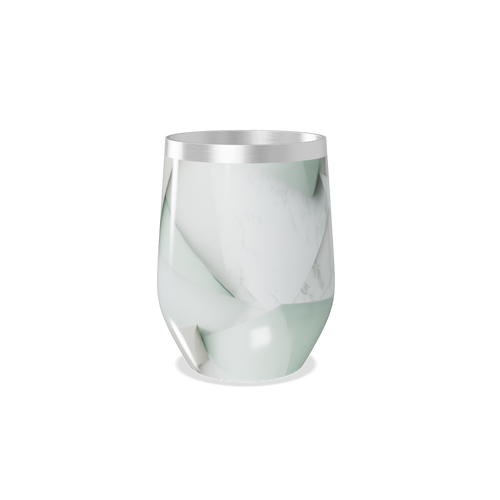 Copo Térmico Slim - Branco Marmorizado Aço