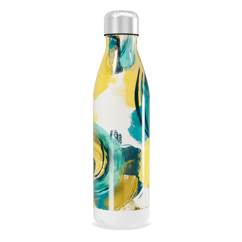 Garrafa Inox - Estampa Abstrata Colorida