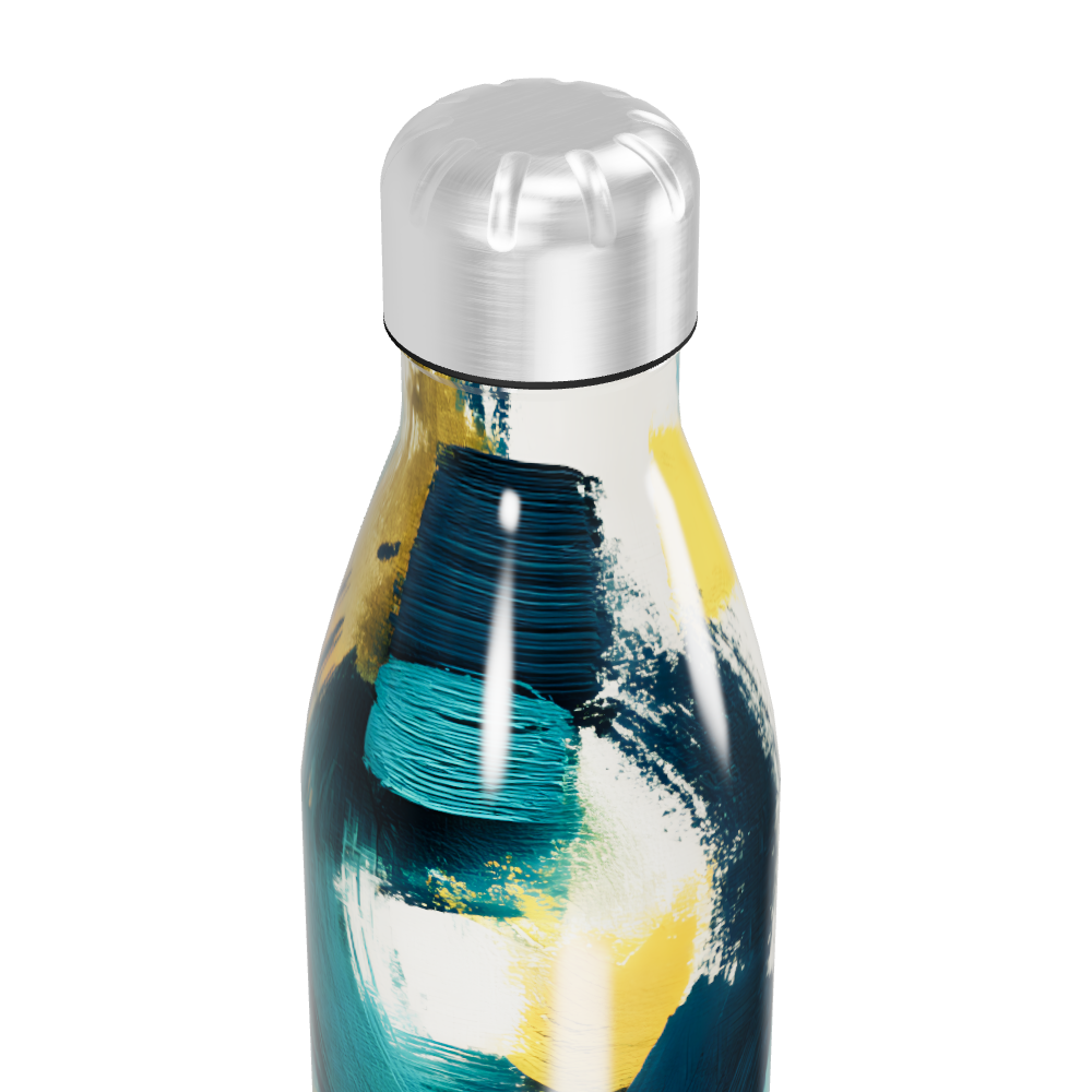 Garrafa Inox - Estampa Abstrata Colorida