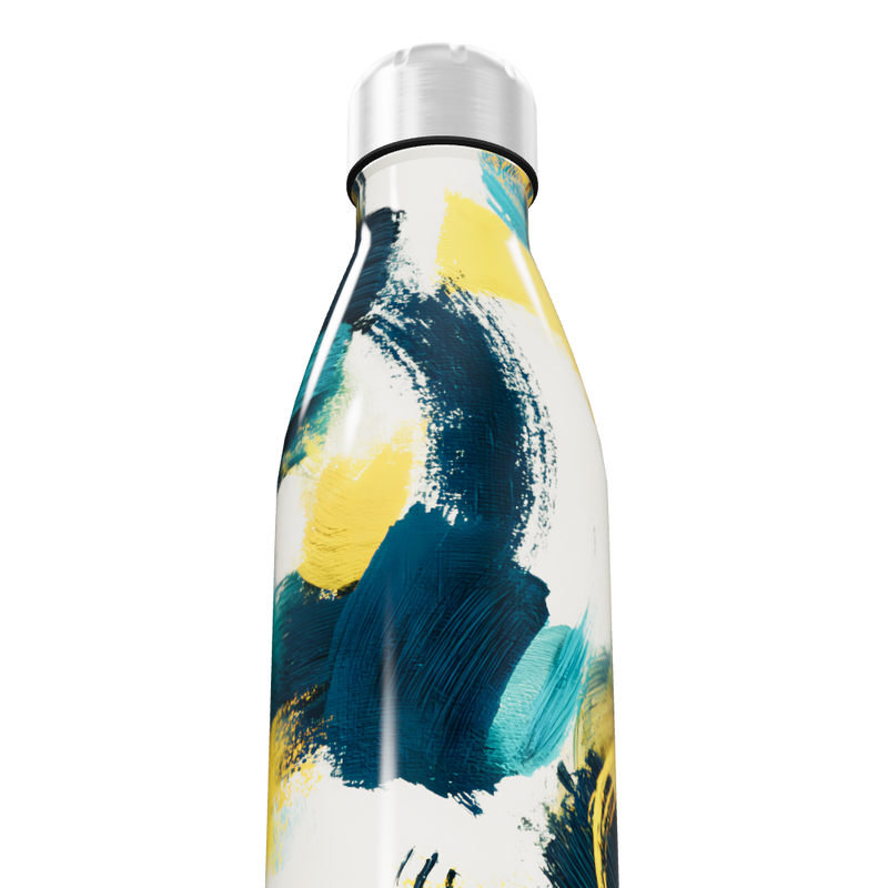 Garrafa Inox - Estampa Abstrata Colorida