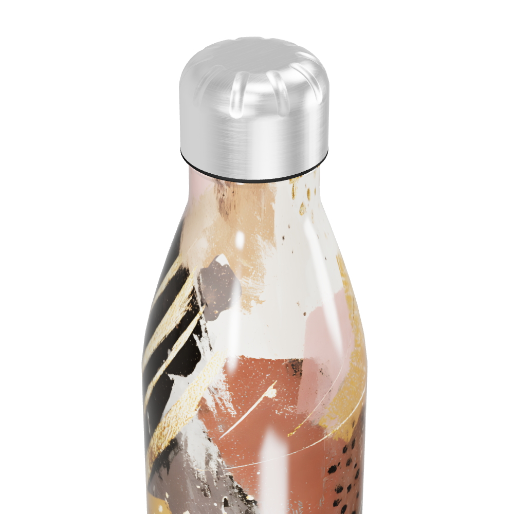 Garrafa Inox - Estampa Abstrata Colorida