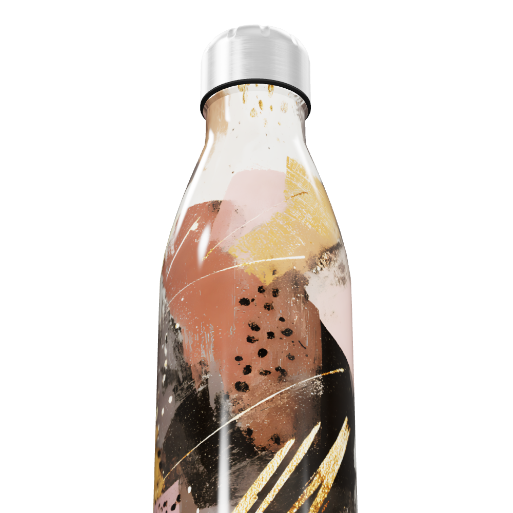 Garrafa Inox - Estampa Abstrata Colorida