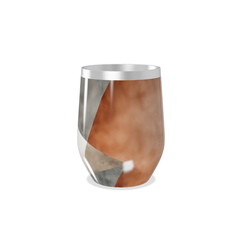 Copo Térmico Slim - Mármore Marrom e Cinza