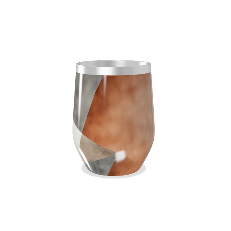 Copo Térmico Slim - Mármore Marrom e Cinza