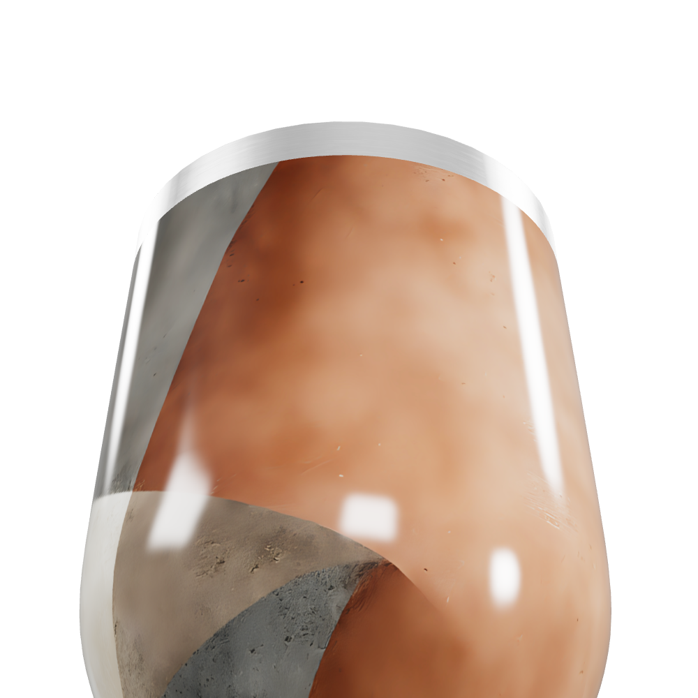 Copo Térmico Slim - Mármore Marrom e Cinza