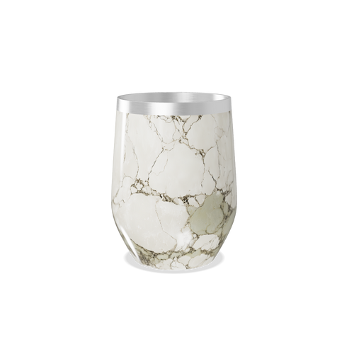 Copo Térmico Slim - Mármore Branco Inox