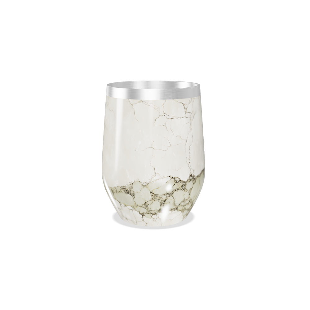 Copo Térmico Slim - Mármore Branco Inox