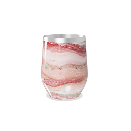 Copo Térmico Slim - Mármore Rosa Inox